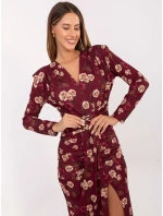 Sukienka IT SK bordowy model 21441210 - FPrice Sukienka IT SK bordowy model 21441210 - FPrice