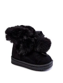 Dětské mládežnické teplé sněhule Černé Roofy