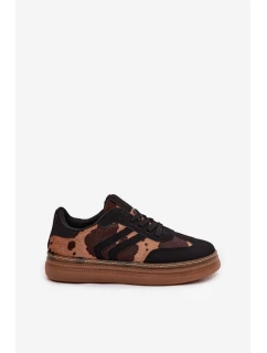 Dámské tenisky na platformě – černé Denissa