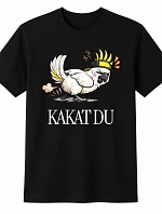 Dámské bavlněné tričko s potiskem - KAKAT DU - černé