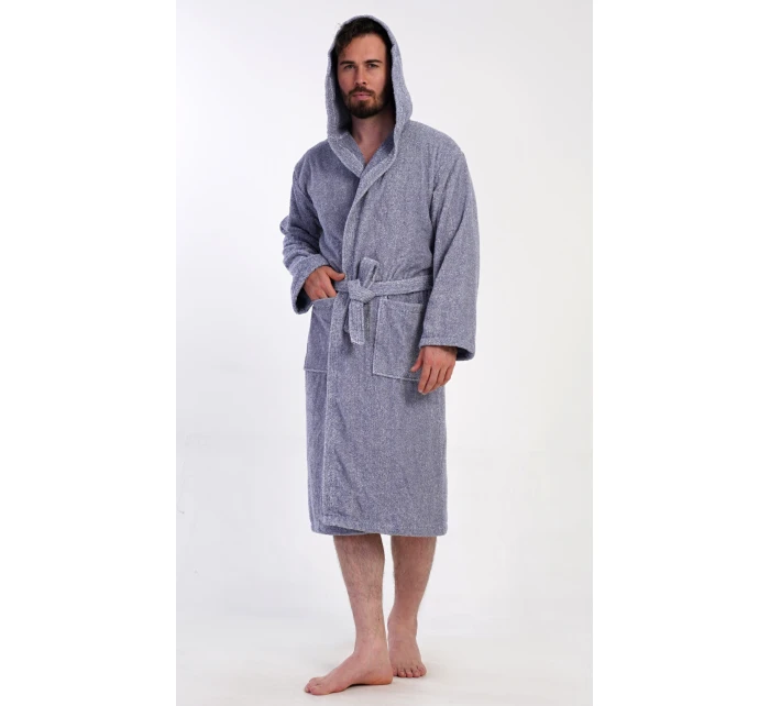 Pánský župan s kapucí model 21290628 - Vienetta MAN Pánský župan s kapucí model 21290628 - Vienetta MAN