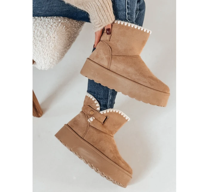 Dámské kozačky FLUFFIEZ camel FashionStreet ZY0561
