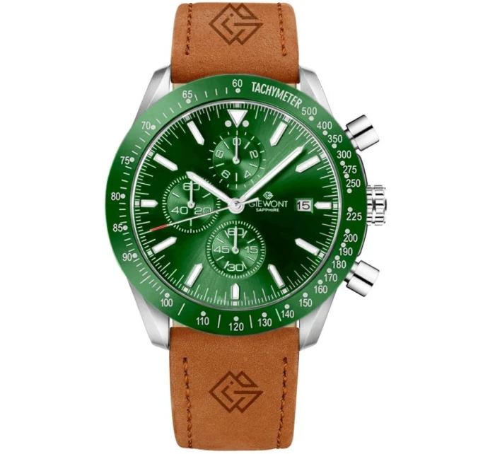 Pánské hodinky Giewont Chronograph Sapphire Brown Green GW8720-A3