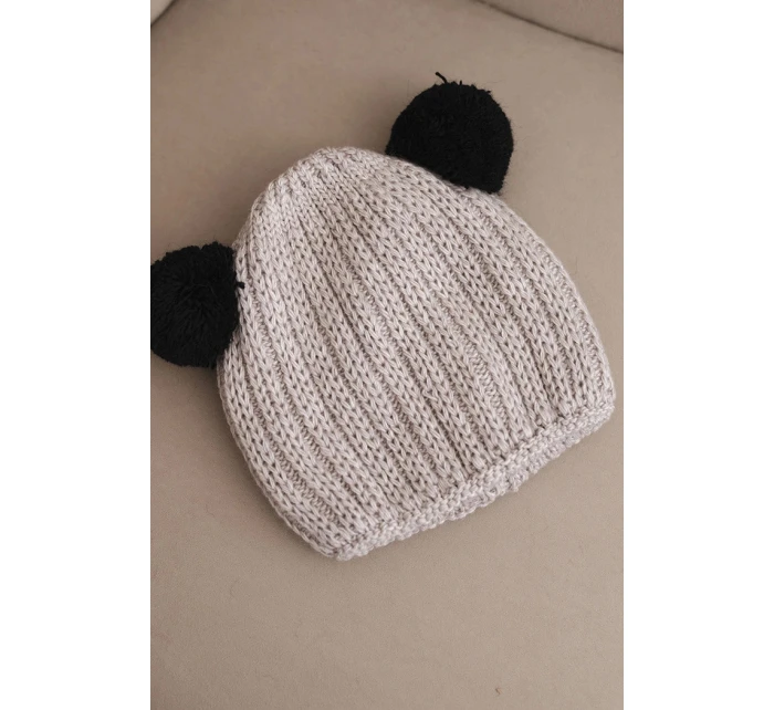 Dámská zimní čepice vlněná s bambulí model 21817797 béžová - K-Fashion Dámská zimní čepice vlněná s bambulí model 21817797 béžová - K-Fashion