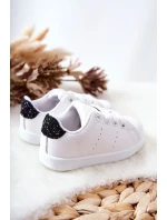 Dětské Tenisky Bíle-Cerné Glossy Dětské Tenisky Bíle-Cerné Glossy