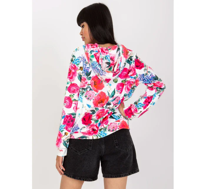 Mikina RV BL 8118.89 bílá a růžová Mikina RV BL 8118.89 bílá a růžová