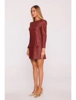 mini šaty bordó model 21295888 - Moe