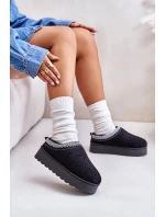 Sněhule Dámské Na Platformě S Výšivkou Černé Tirissa Sněhule Dámské Na Platformě S Výšivkou Černé Tirissa