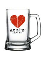Personalizovaná pivní sklenice - dvě mapy jako srdce Personalizovaná pivní sklenice - dvě mapy jako srdce