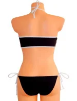 Dámské plavky dvoudílné sexy bikiny SULTRY polstrované košíčky zdobené bílými lemy černé - Černá - OEM Dámské plavky dvoudílné sexy bikiny SULTRY polstrované košíčky zdobené bílými lemy černé - Černá - OEM
