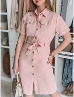 LOVE ME MIDI midi košilové šaty růžové FashionStreet EY2593 LOVE ME MIDI midi košilové šaty růžové FashionStreet EY2593