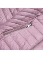 Růžová prošívaná dámská bunda s kapucí model 18038070 - S'WEST
