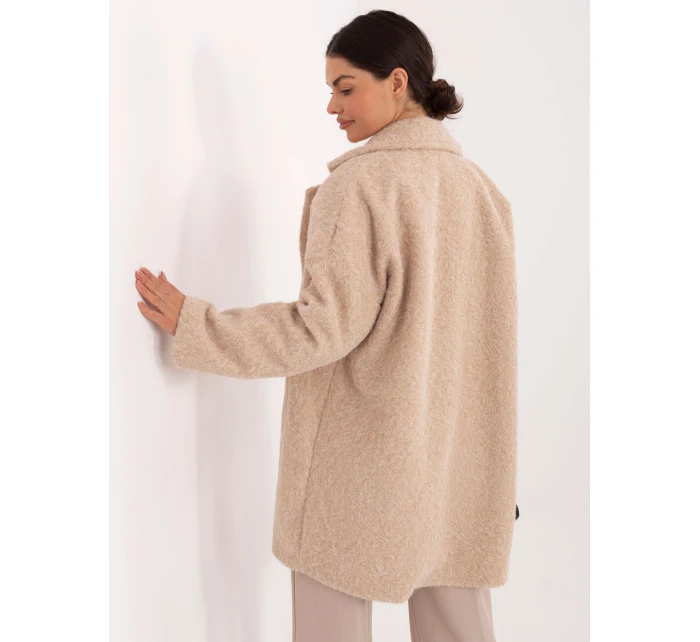 Płaszcz IT PL model 21795642 beżowy - FPrice Płaszcz IT PL model 21795642 beżowy - FPrice