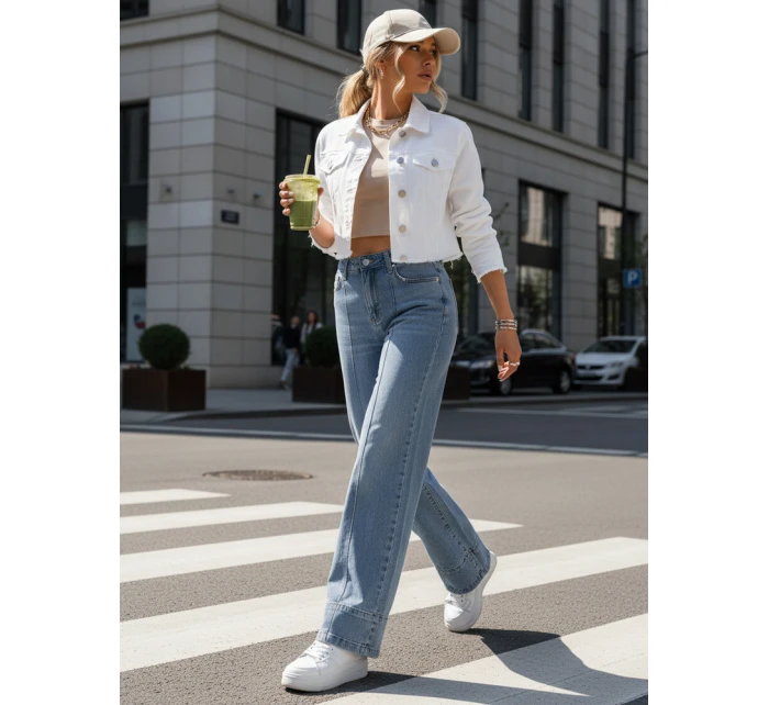 Dámské široké džíny modré FashionStreet UY2871 Dámské široké džíny modré FashionStreet UY2871