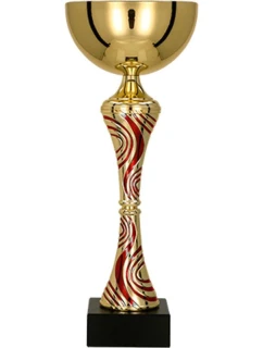 Zlato-červený kovový pohár