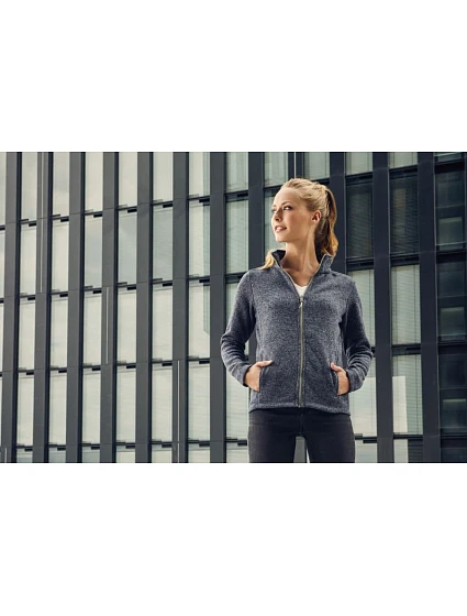 Dámská pletená fleecová bunda 40. heather grey model 22517084 - Promodoro