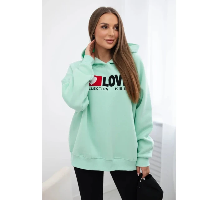 Zateplená bavlněná mikina s kapucí Love Mincovna Zateplená bavlněná mikina s kapucí Love Mincovna