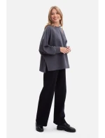 Pletená mikina uvolněného střihu model 21379939 - BeWear