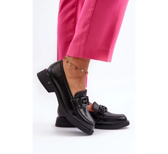 Elegantní dámské kožené mokasíny Black Triana Elegantní dámské kožené mokasíny Black Triana