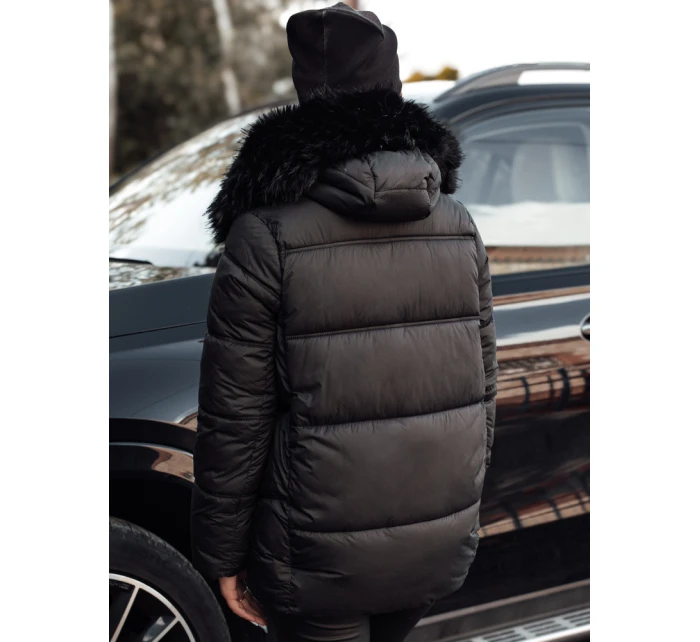 dámská zimní prošívaná bunda s kapucí černá Dstreet model 21981004 - FashionStreet