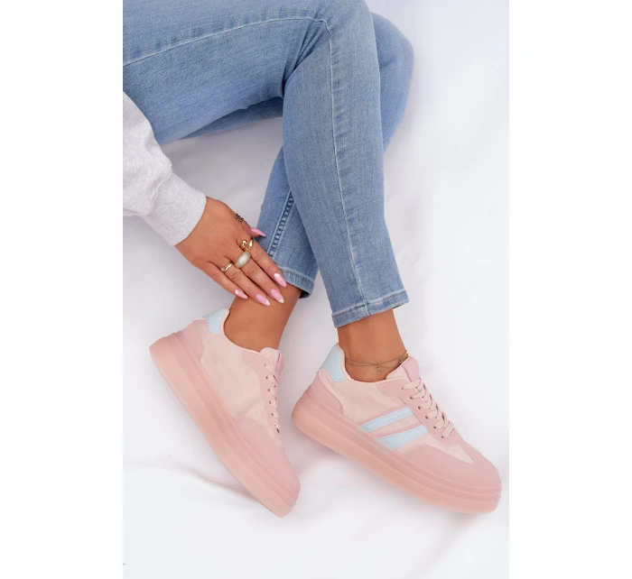 Dámské tenisky na platformě Růžové Galleria