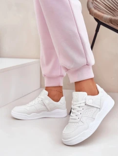 Dámské sportovní tenisky z eko kůže – bílé