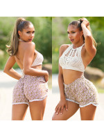Sexy Highwaist Shorts with Print & lace