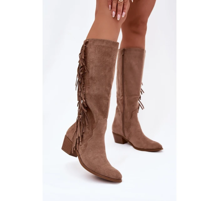 Kozačky na podpatku model 223001 Step in style Kozačky na podpatku model 223001 Step in style