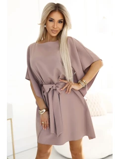 SOFIA Motýlí šaty se zavazováním v pase model 20916067 - numoco