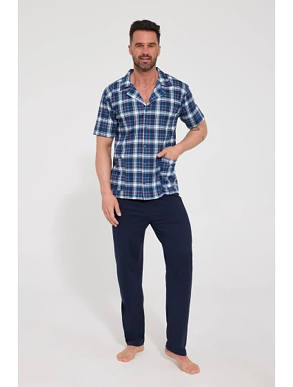 Pyžamo Cornette 318/62 cr/r M-2XL pánské rozepínací