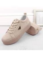 Filippo W PAW315C béžové semišové kožené polobotky na platformě