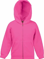 Fruit of the Loom Classic Kids Sweat Jacket Dětská mikina s kapucí 16.2045 fuchsia