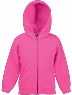 Fruit of the Loom Classic Kids Sweat Jacket Dětská mikina s kapucí 16.2045 fuchsia