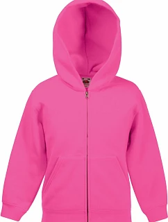 Fruit of the Loom Classic Kids Sweat Jacket Dětská mikina s kapucí 16.2045 fuchsia