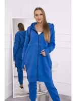 Hřejivá souprava s dlouhou mikinou chrpově modrá