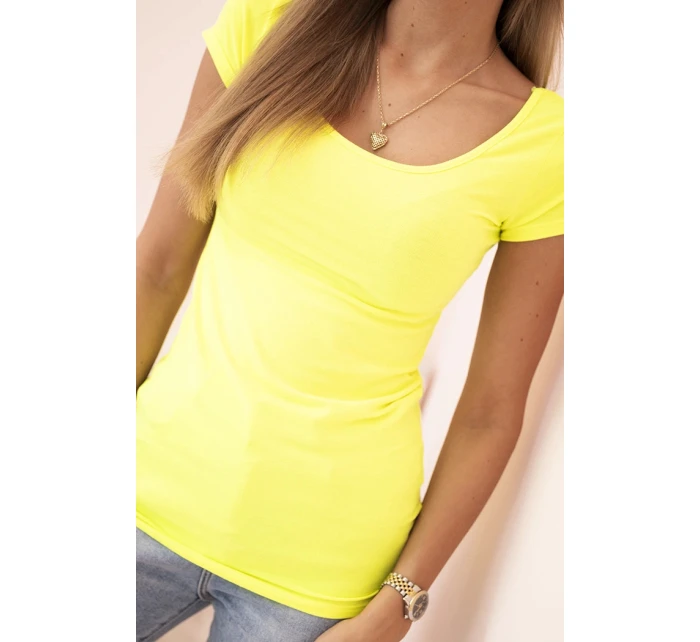 Dámská klasická bavlněná blůza s krátkým rukávem modrá