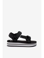 Dámské sandály na platformě Lee Cooper LCW-24-05-2753L Černé Dámské sandály na platformě Lee Cooper LCW-24-05-2753L Černé