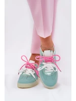 Nízké Dámské Sportovní Boty V Leopardím Mintově-Růžové Zelevelis Nízké Dámské Sportovní Boty V Leopardím Mintově-Růžové Zelevelis