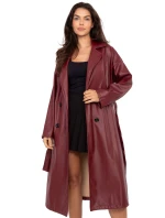 Płaszcz IT PL model 21334781 bordowy - FPrice Płaszcz IT PL model 21334781 bordowy - FPrice
