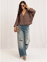 Sweter MI SW model 22340797 ciemny bezowy - FPrice Sweter MI SW model 22340797 ciemny bezowy - FPrice
