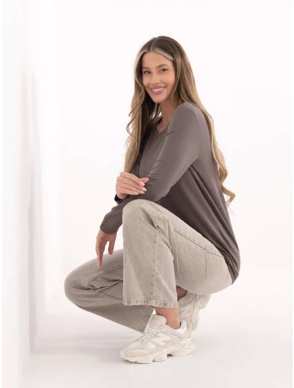 Bluzka RV BZ A model 21801765 szaro beżowy - FPrice Bluzka RV BZ A model 21801765 szaro beżowy - FPrice