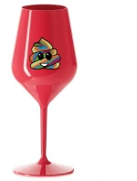 DUHOVÉ VESELÉ EE - červená nerozbitná sklenice na víno 470 ml DUHOVÉ VESELÉ EE - červená nerozbitná sklenice na víno 470 ml