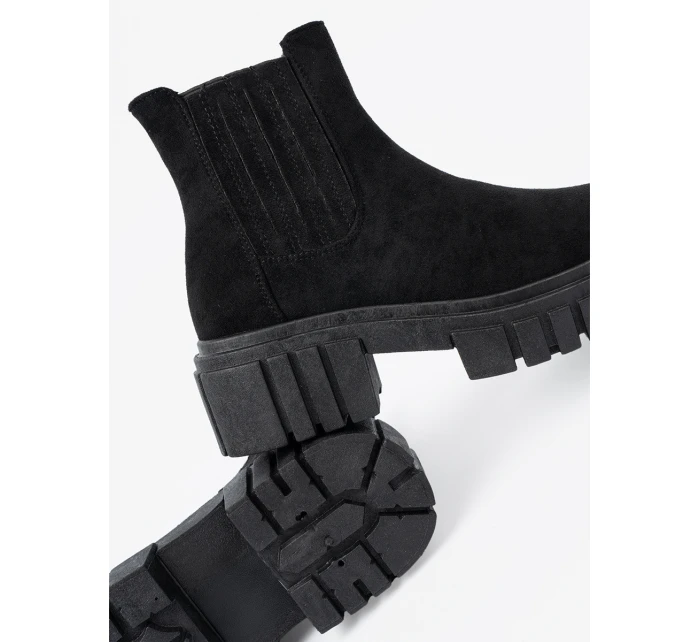 Exkluzívní kotníčkové boty dámské černé platforma Exkluzívní kotníčkové boty dámské černé platforma