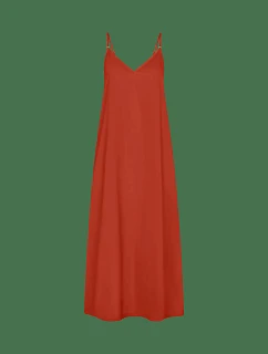 Summer Satin Dress - ORANGE - TRIUMPH ORANGE - TRIUMPH