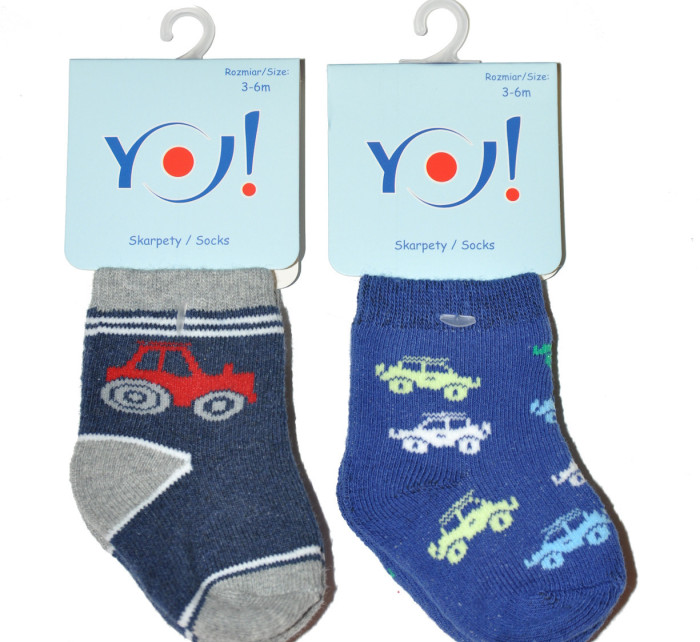 Chlapecké ponožky YO! SKF-0002C Baby Boys Frotte 0-9 měsíců