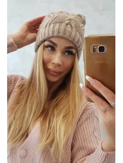 Fleecová čepice tmavě béžová model 18750805 - K-Fashion