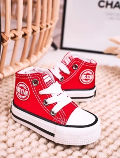 Dětské Tenisky Vysoké Se Zipem BIG STAR model 21545331 Červené - Big Star Shoes