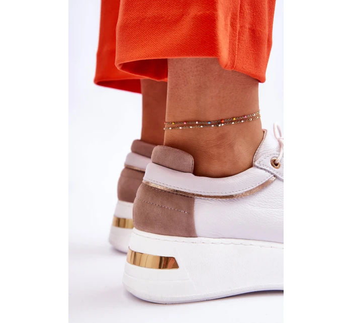 Dámská kožená sportovní obuv na platformě model 21613279 - Boto Dámská kožená sportovní obuv na platformě model 21613279 - Boto