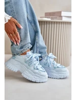 Dámské tenisky na masivní podrážce modré Nevela Dámské tenisky na masivní podrážce modré Nevela