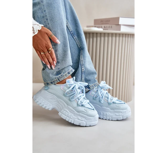 Dámské tenisky na masivní podrážce modré Nevela Dámské tenisky na masivní podrážce modré Nevela